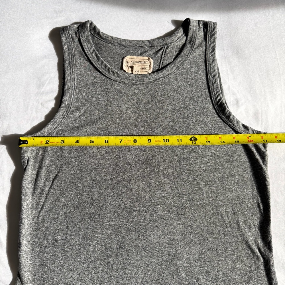Current/Elliott Heather Gray Tulip Back Muscle Tank Top - Picture 12 of 12
